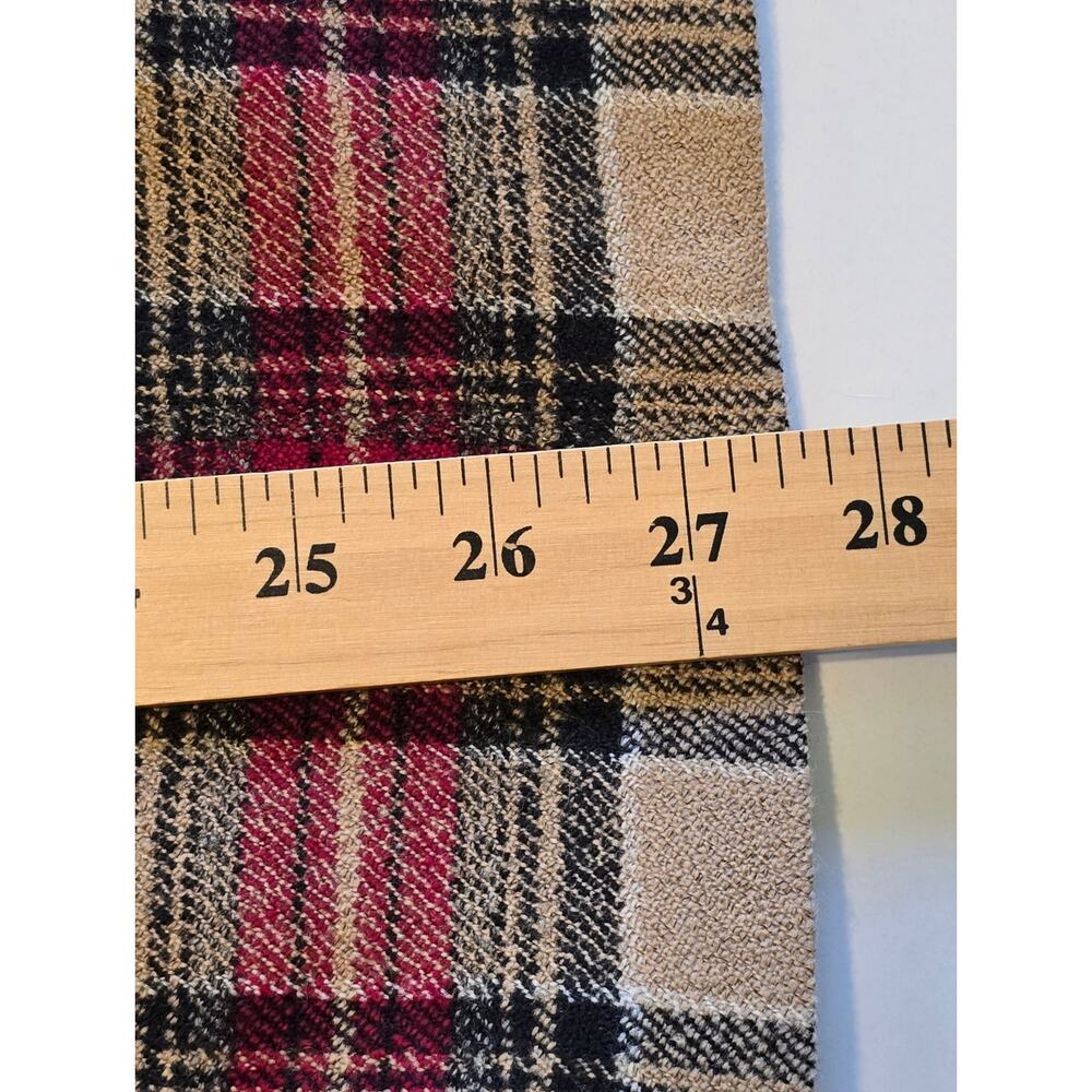 Vintage Talbots Blazer Womens Size 12 Red Tan Plaid Wool Blend Quiet Luxury NWOT - Picture 11 of 11
